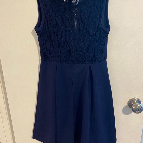 NWOT Navy Blue Lace Embellished Dress - Picture 3 of 3